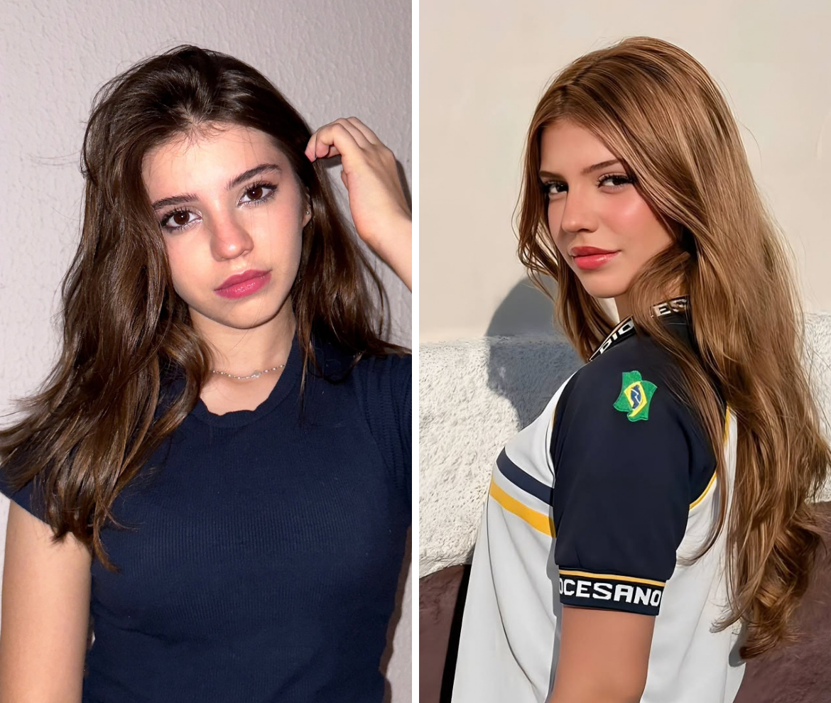 Antes e depois, estilo e brilho